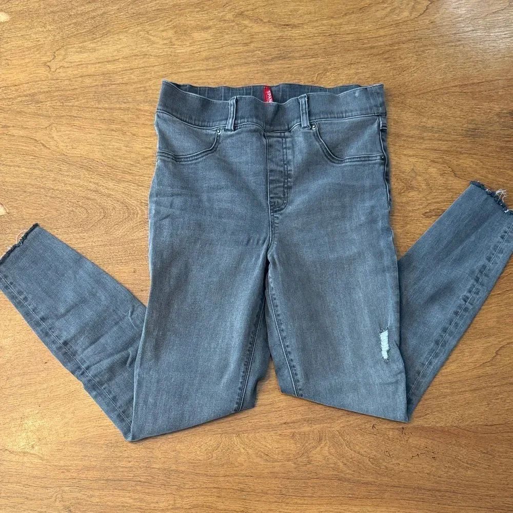 Spanx Distressed Ankle Skinny Jeans
